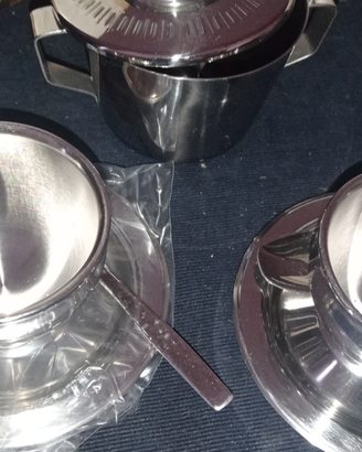 Set 2 tazzine caffè termiche più zuccheriera