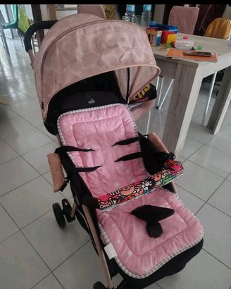 passeggino CAM Giramondo rosa nero bambini
