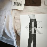 jeans bianco nuovo Calvin Klein da donna