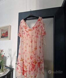 Vestito Twinset fantasia farfalle rosa