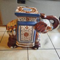 Elefante in ceramica vintage stile cinese – sgabel