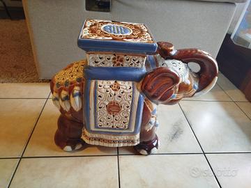 Elefante in ceramica vintage stile cinese – sgabel