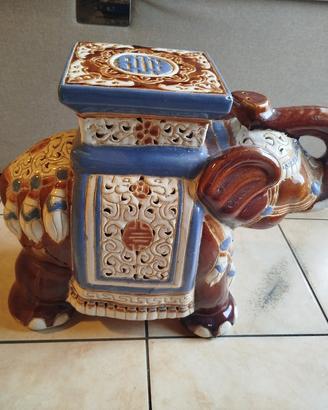Elefante in ceramica vintage stile cinese – sgabel