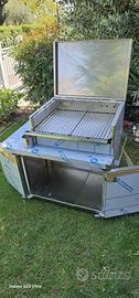 Barbecue a legna e carbone acciaio inox