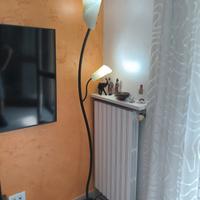 Lampada Piantana da Soggiorno in vetro e ferro