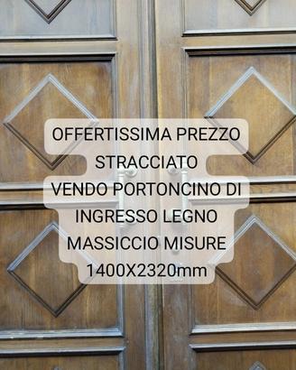 Portoncino ingresso in legno massiccio