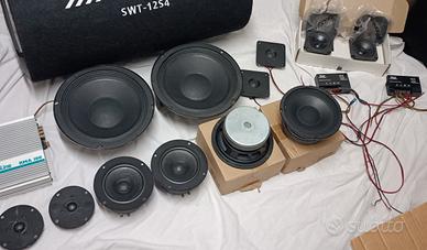 impianto stereo hi-fi auto completo 