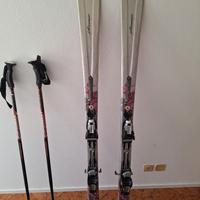 Sci Atomic 190 cm rosa e grigi – con attacchi rego