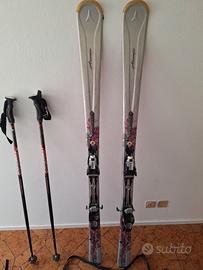 Sci Atomic 190 cm rosa e grigi – con attacchi rego