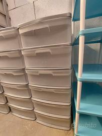 Cassettiera plastica argento 