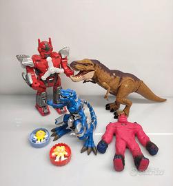 Lotto giochi vintage Action Figure Robot Dinosauro