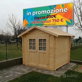 CASETTA DI LEGNO SORRENTO 240x240x222h cm spess.28