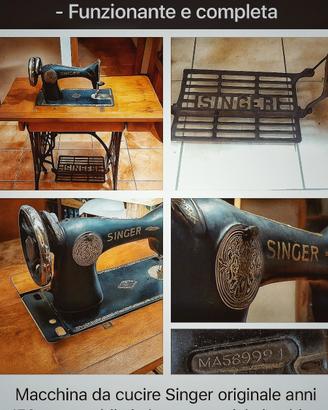  Singer a pedali vintage – Funzionante 