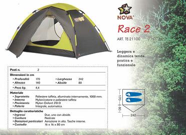 Tenda da campeggio igloo 2 posti