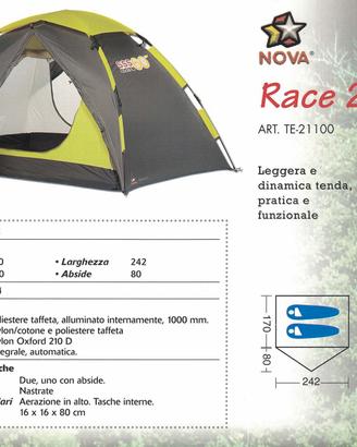 Tenda da campeggio igloo 2 posti