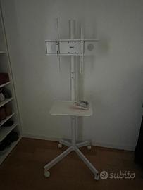 Bontec supporto tv da pavimento con rotelle