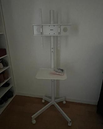 Bontec supporto tv da pavimento con rotelle