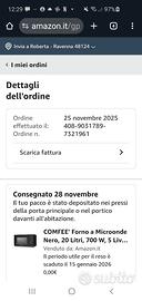 COMFEE' Forno a Microonde Nero, 20 Litri, 700 W, 5