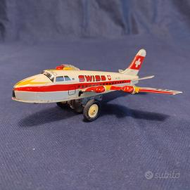 Aereo di latta Swiss anni '60