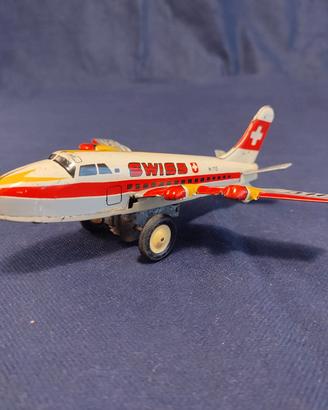Aereo di latta Swiss anni '60