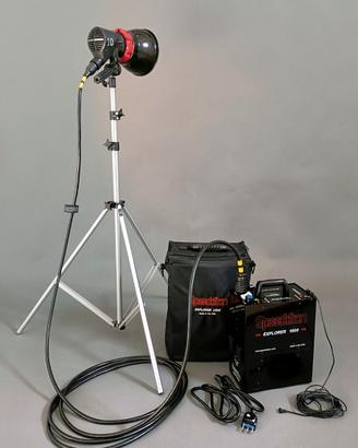 Kit generatore a batteria + Testa flash + stativo