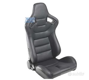 SEDILE SPORTIVO SEMI BAQUET STILE RS PELLE NERA