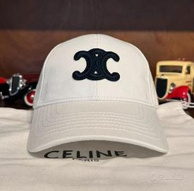 Cappello da baseball bianco Céline