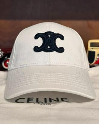 Cappello da baseball bianco Céline