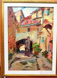 Masaniello Luschi 70x50''Case di paese Lorenzana'