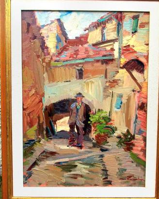 Masaniello Luschi 70x50''Case di paese Lorenzana'