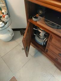 porta tv legno massello 