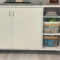 Mobiletto console con marmo in granito