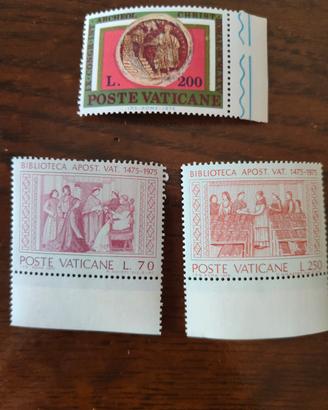 3 francobolli poste vaticane nuovi del 1975
