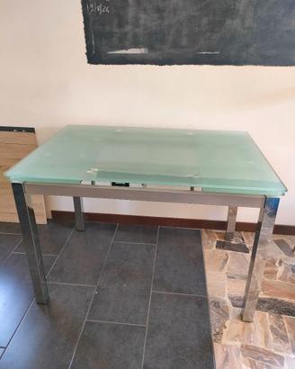 tavolo vetro alluminio