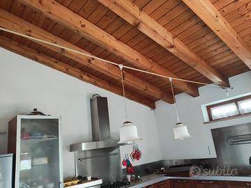 Lampadario 3 luci sospeso vintage