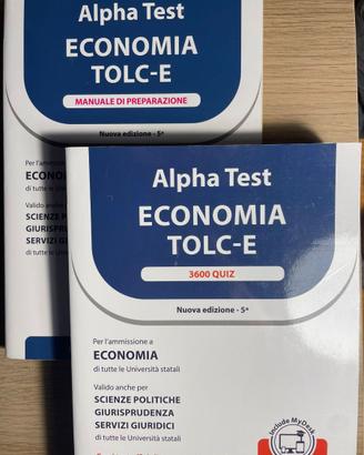 Alpha test economia tolc-E, quiz+manuale