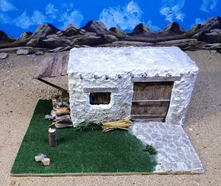 Presepe casa campagna stile arabo palestinese