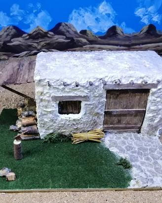 Presepe casa campagna stile arabo palestinese