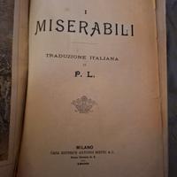 libro antico I MISERABILI DI VICTOR HUGO  1906