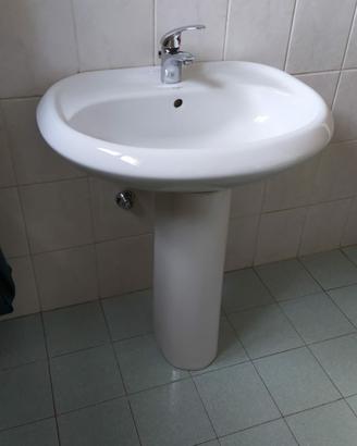 LAVABO COLONNA E MISCELATORE BAGNO