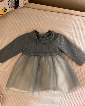 Mayoral Vestito Tricot e Tulle per Bimba
