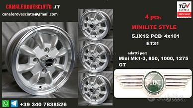 Minilite 5x12 4x101,6 et31 silver mini epoca