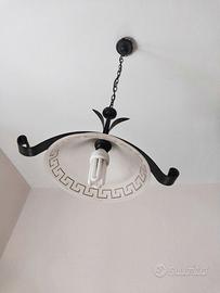 Lampadario classico ferro battuto