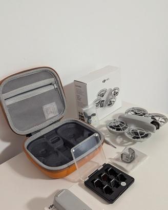 dji neo+batteria extra+6 filtri+custodia imperm.