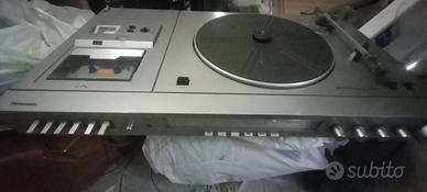Panassonic, gira dischi, radio fm, piastra cassett