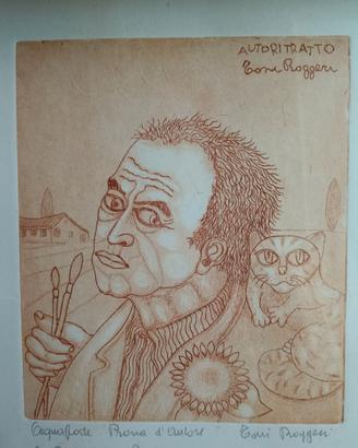 Acquaforte Toni Roggeri Prova d'autore