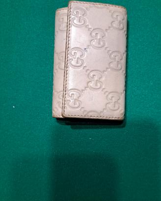 Portachiavi in pelle Gucci linea Guccissime