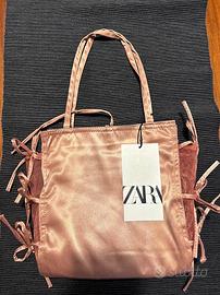 Borsetta raso con fiocchetti Zara