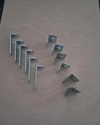 Staffe in metallo comprese viti, set. n12 pezzi