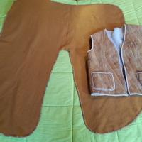 Gilet montone e mantello lana vergine dublefax